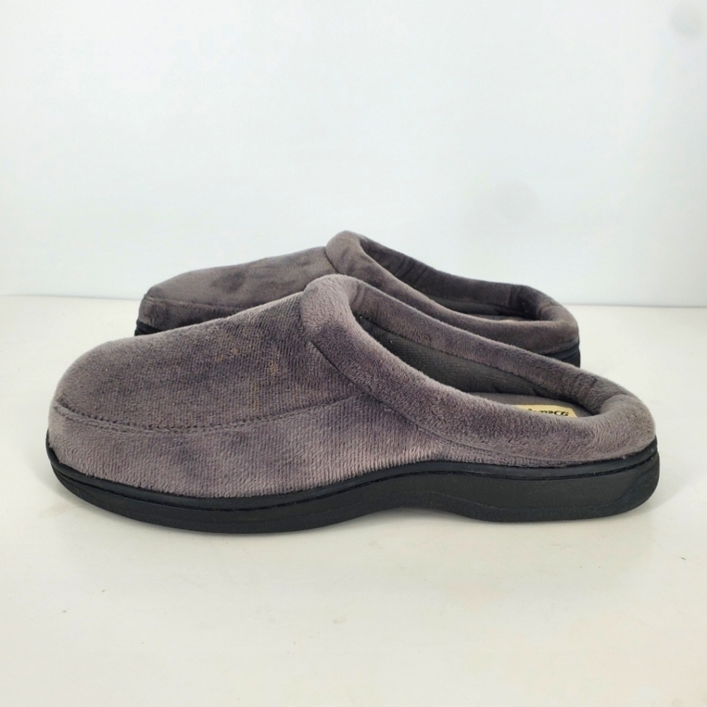 Dearfoams Men's Bradley Indoor Outdoor Velour Moc-Toe Clog Slippers Size 10